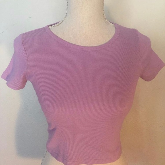 💜SOLD💜PacSun x John Galt lavender ribbed top - Picture 2 of 4